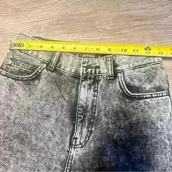 CDRDENIM JEANS MAKERS BLACK ACID WASHED HIGH RISE SKINNY JEANS SIZE  26 - Picture 13 of 16